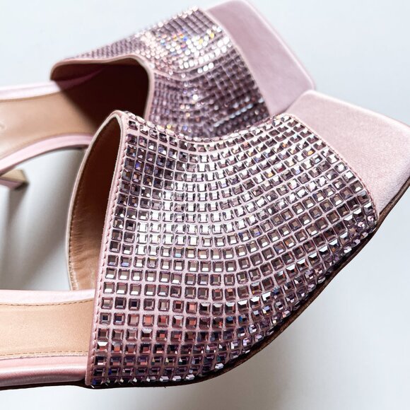 Bottega Veneta Crystal Mule Sandals Embellished Camellia Pink EU 39 US 9 NEW - Picture 11 of 16